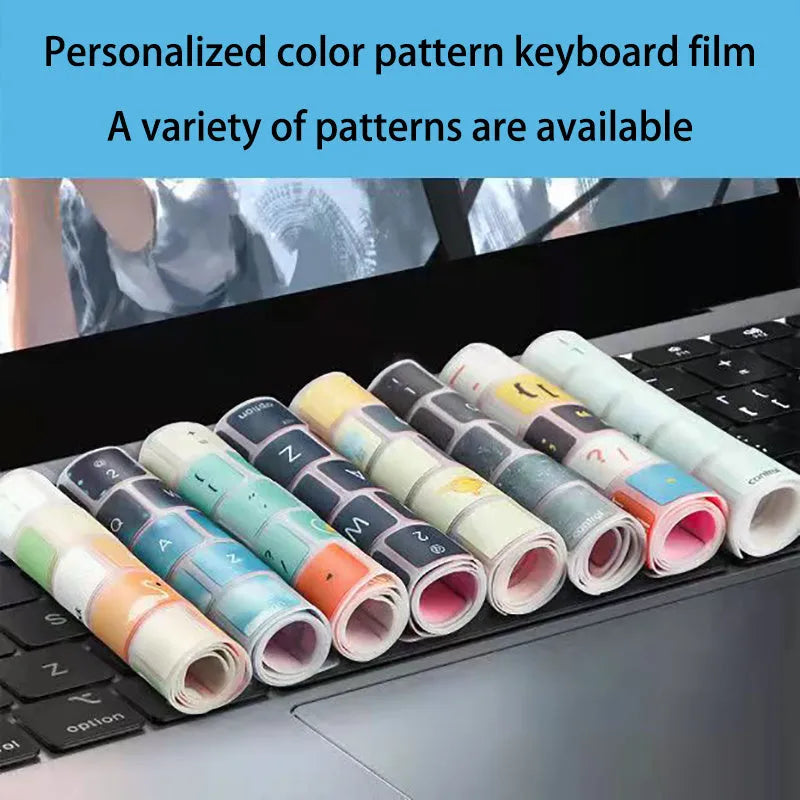 Colourful 13.3 inch TPU keyboard protective film for Apple MacBook Pro Air laptop.