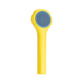 Floating comb for cats and dogs in blue with ABS handle and unembroidered steel bristles for short hair removal
