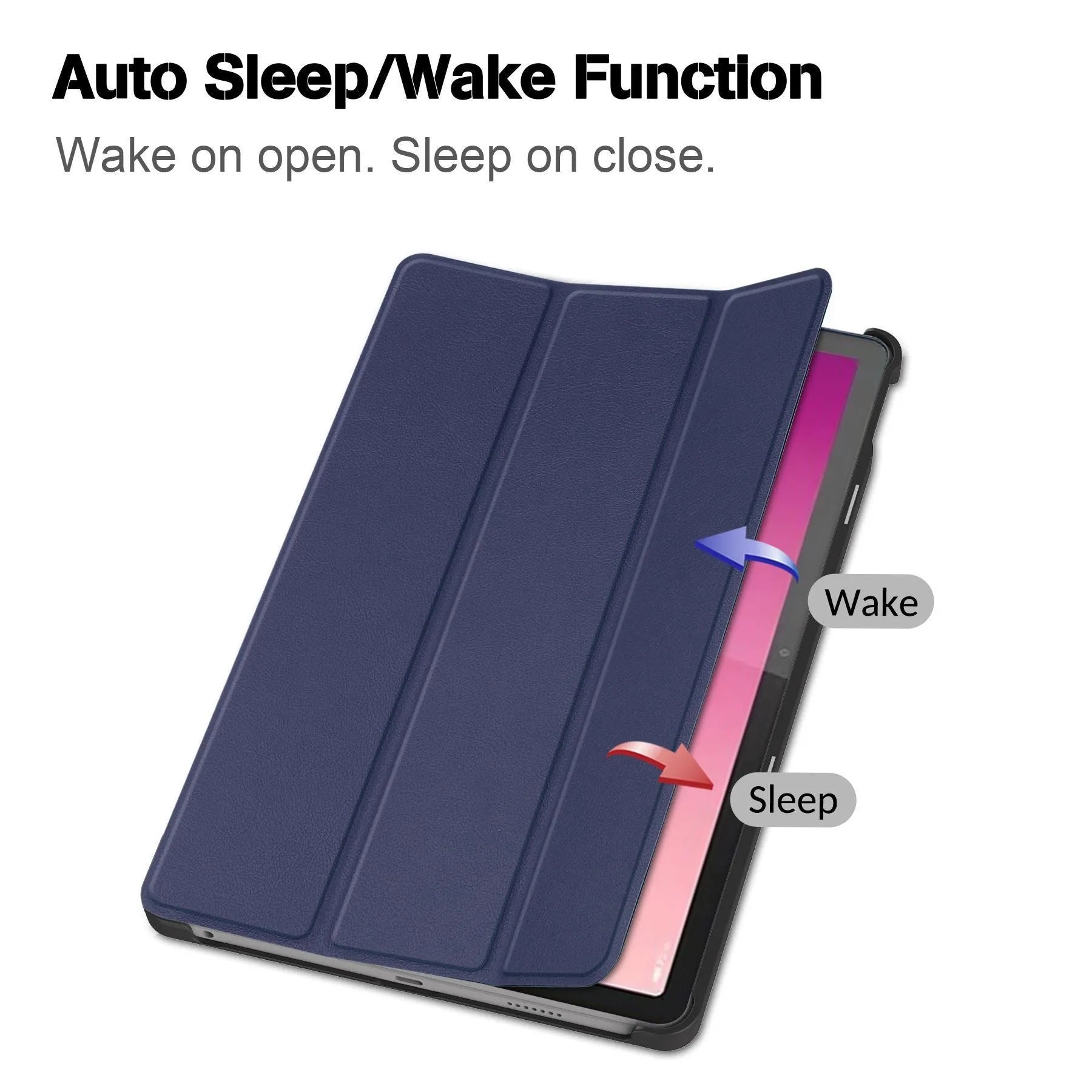 Lenovo Tab P12 tablet protective case with three-fold stand function in multiple colour and pattern options