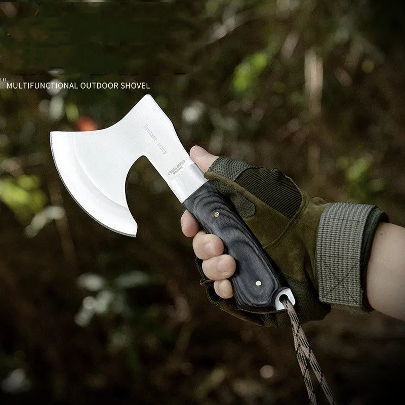 Outdoor Tactics XMF95 stainless steel camping axe with 57cm length and 49HRC blade for wood chopping