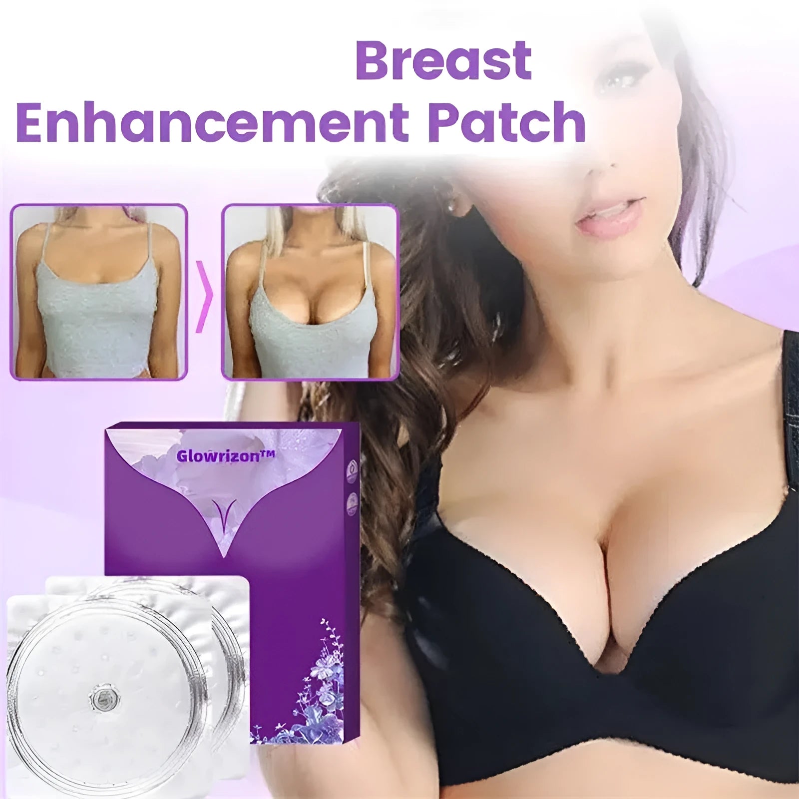 Skin-coloured silicone chest patches for temporary breast enhancement and cleavage shaping