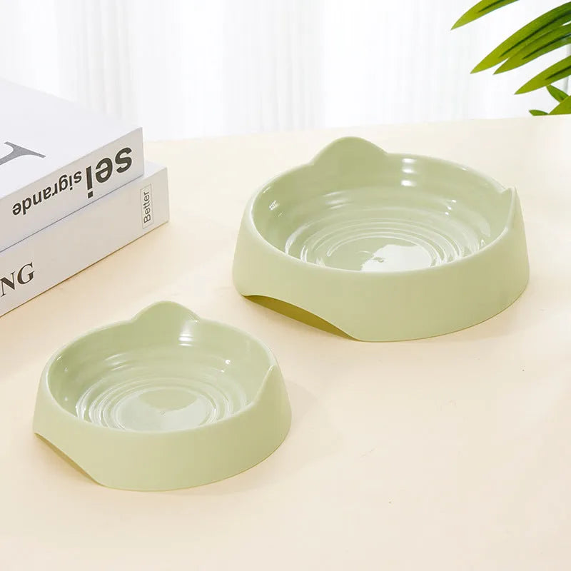 Blue ceramic dog slow feeder bowl with puzzle maze design for small or large breed dogs.