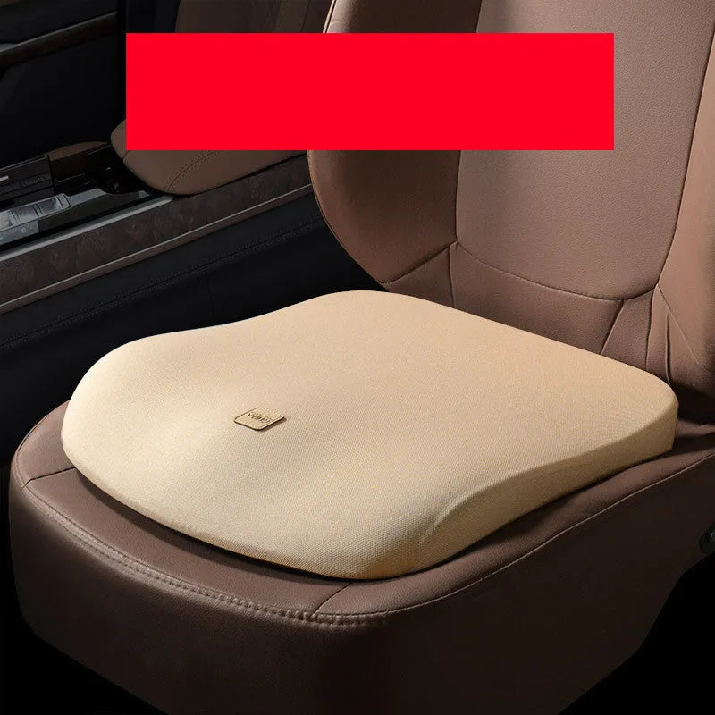 Memory foam car and office chair cushion with elastic fabric cover for tail spine protection