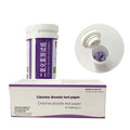 Chlorine dioxide test paper bottle with 50 pieces for waste water concentration detection