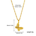 Stainless steel necklace with 18K gold electroplated finish and multiple pendant shape options