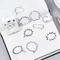 Momo Original box of 45 black and white bubble design stickers for DIY crafts