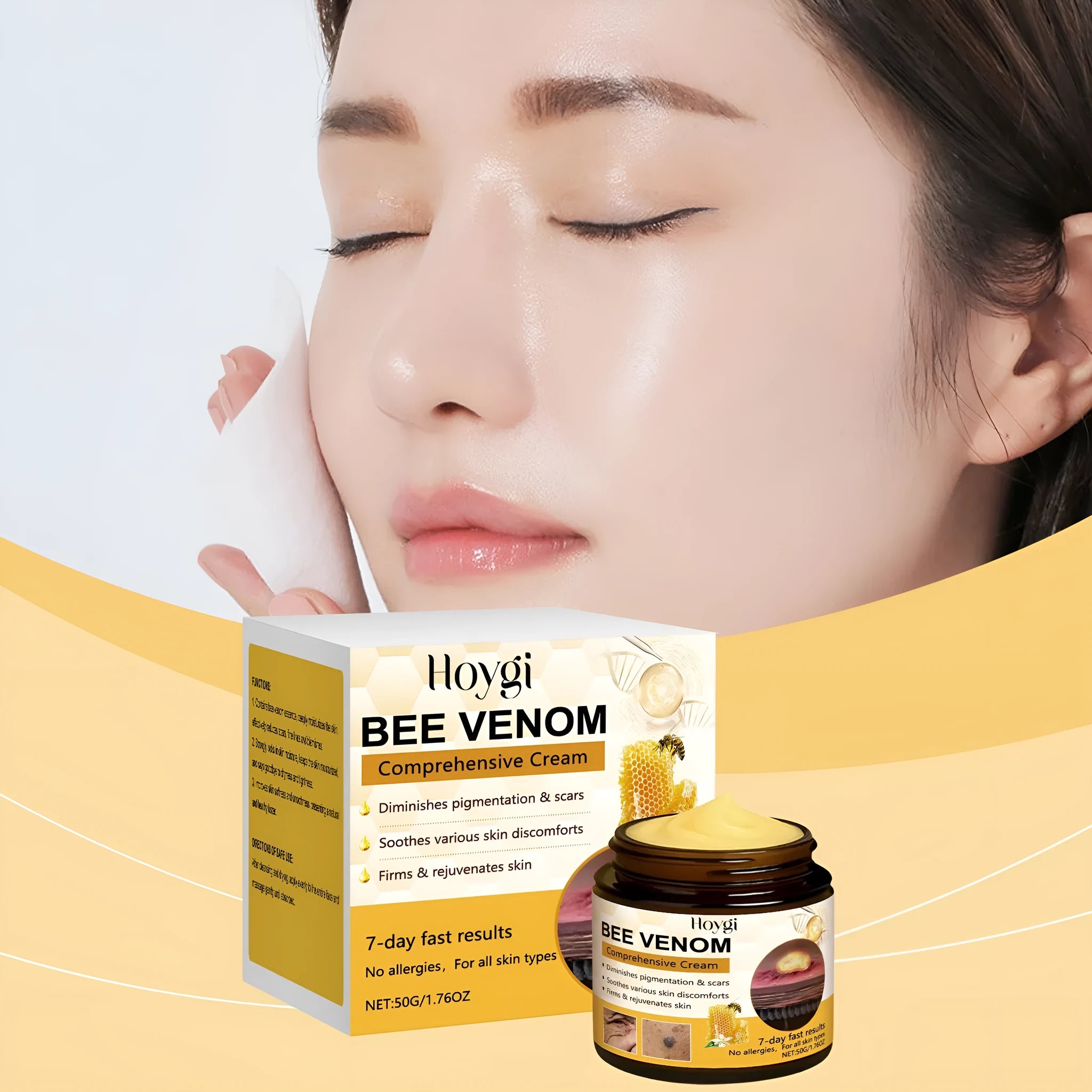 50g jar of skin neck care cream with hyaluronic acid and collagen