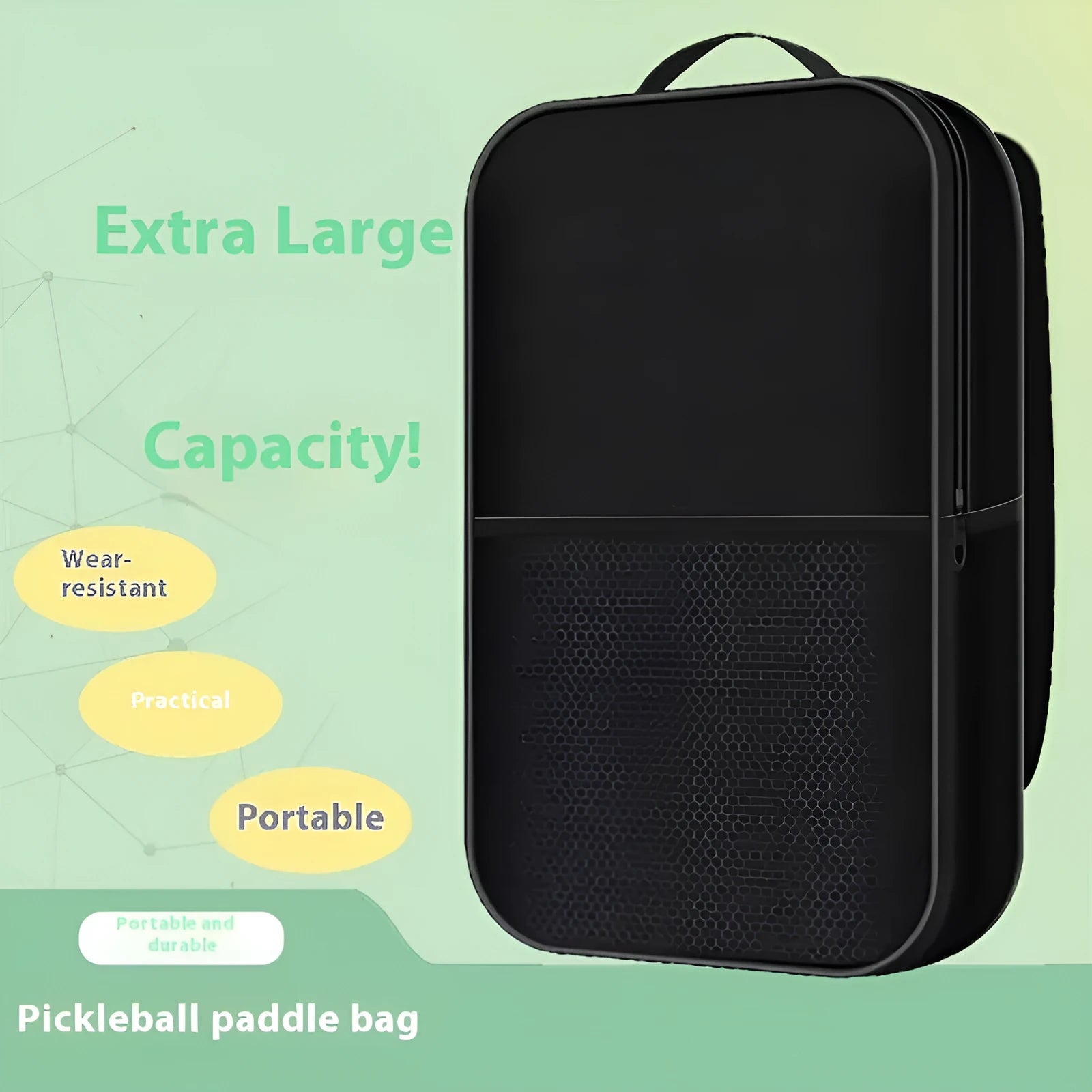 Large capacity polyester fibre portable bat bag in sporty design