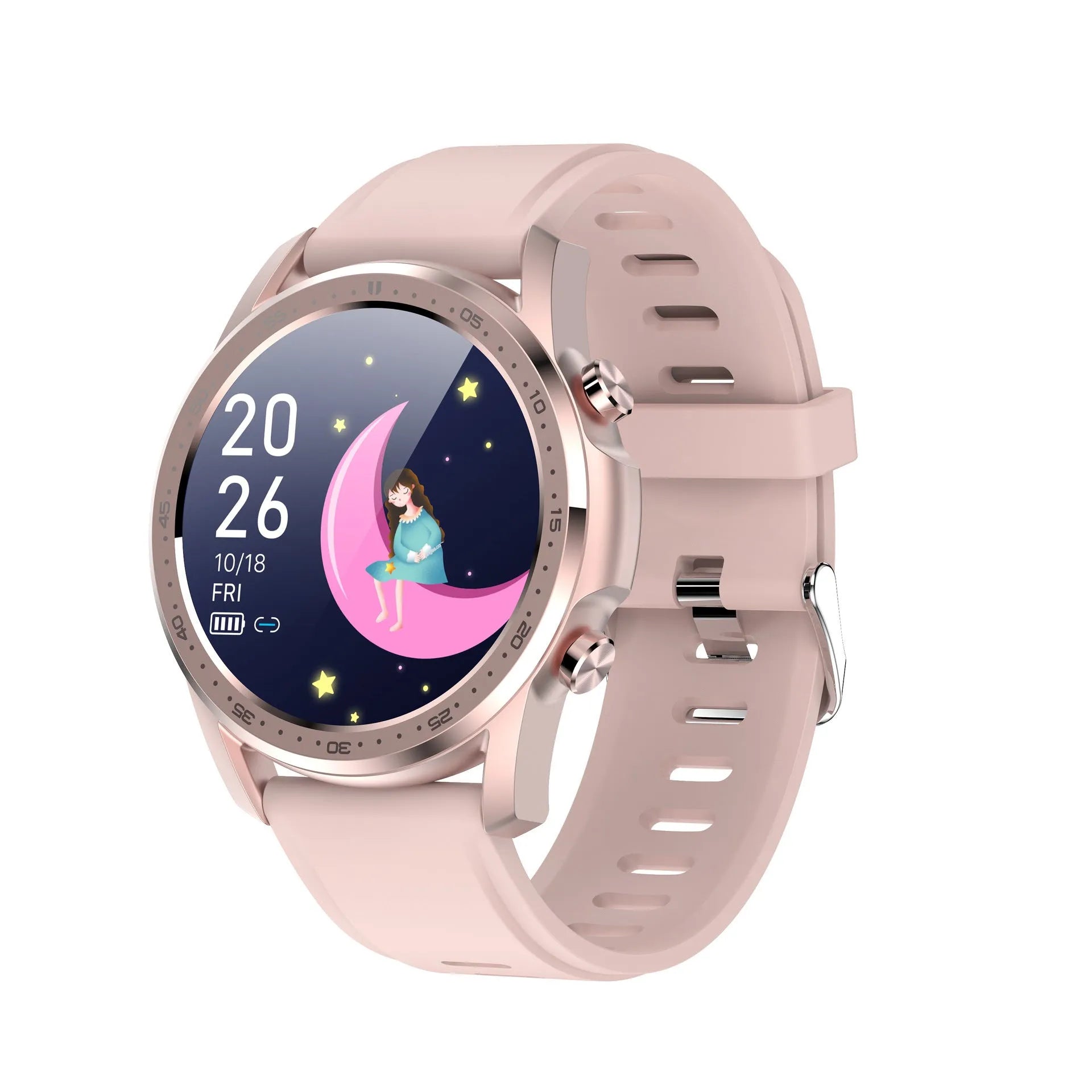 Youth2 black smart bracelet with zinc alloy case and 1.3-inch screen displaying body temperature.