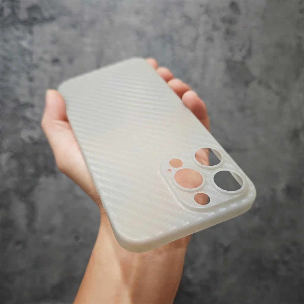 Kevlar carbon fibre texture PP phone case for iPhone in Pure Black colour