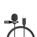 Apple-compatible lavalier clip microphone and wired in-ear earphones with 1.5m cable.