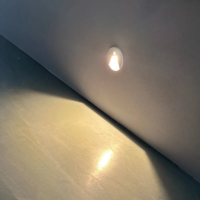 3W LED step light for indoor outdoor use, aluminium IP65 waterproof, 82mm diameter, available in black grey or white