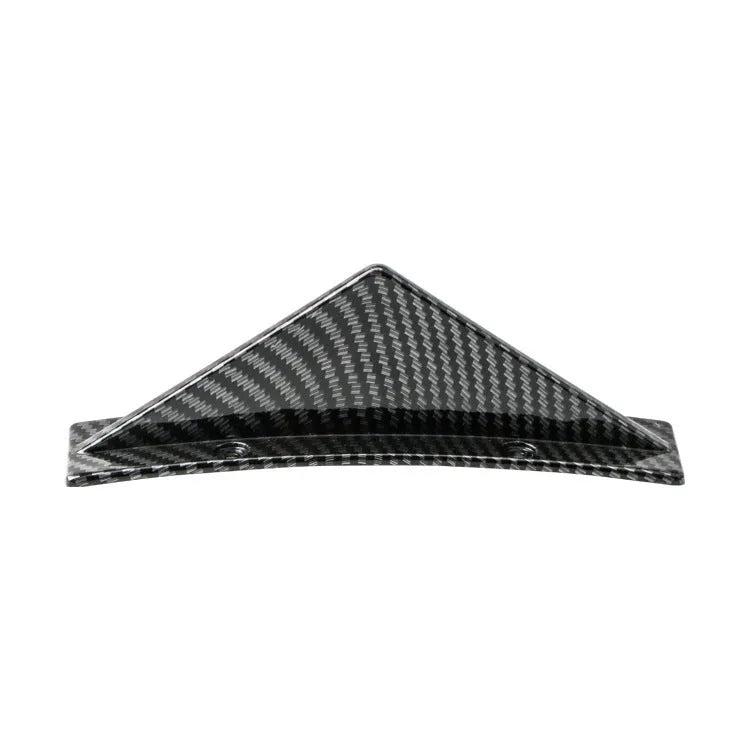 Four triangle car spoilers in bright black or carbon fibre finish, 150mm length