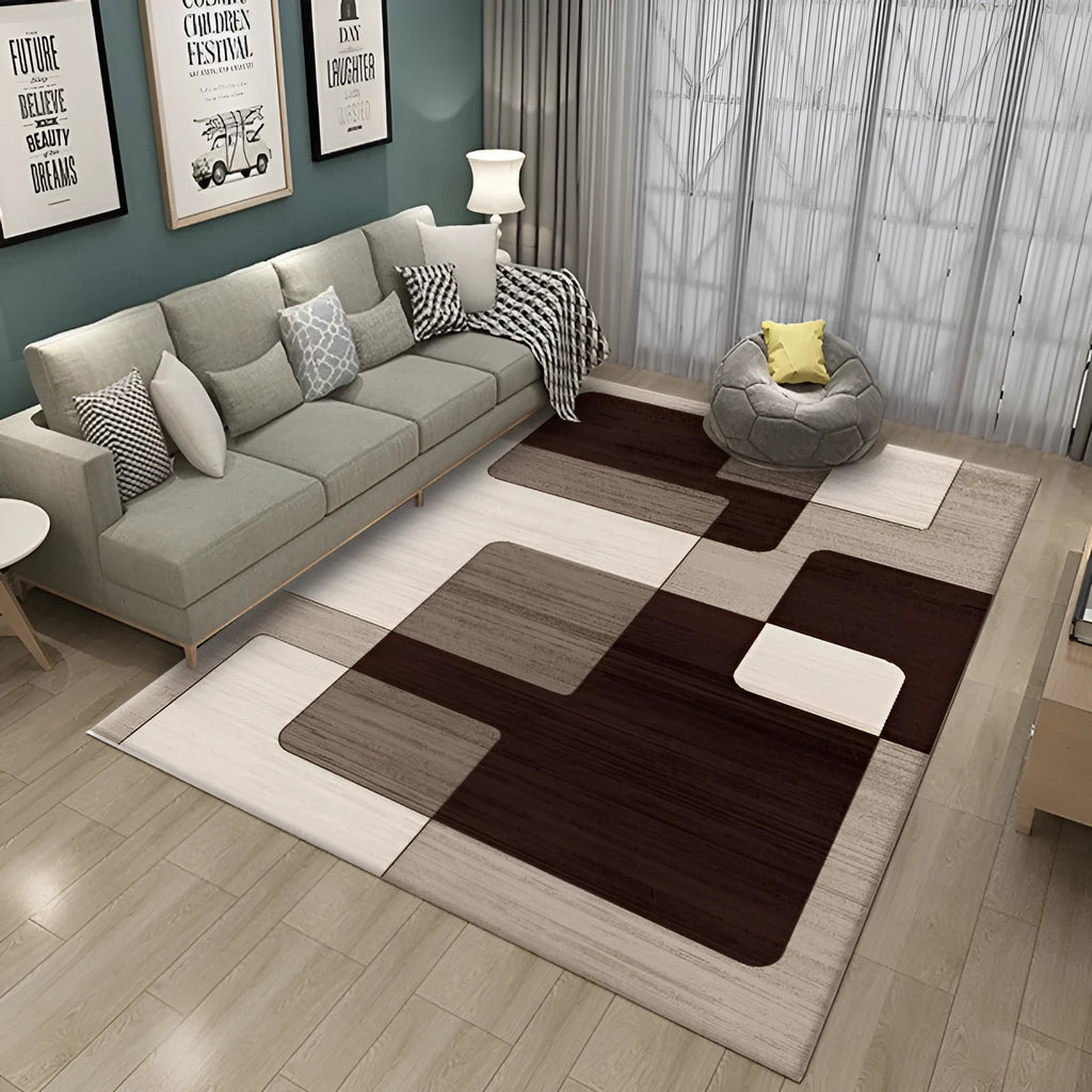 Nordic crystal velvet carpet 120x160cm rectangular machine washable floor mat for living room bedroom bedside