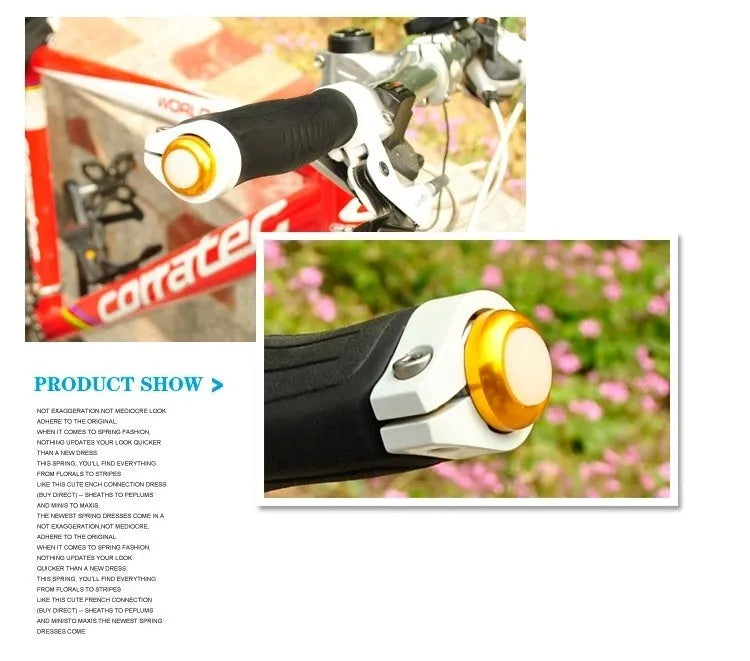 Aluminium alloy bicycle handlebar end light in black finish with white rubber lampshade