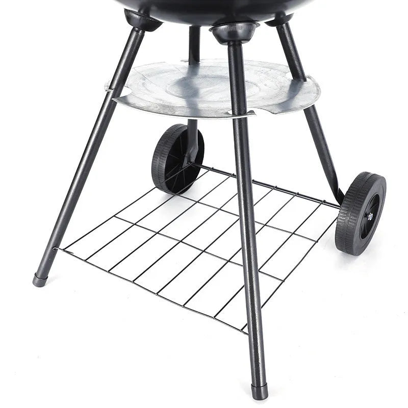 Portable minimalist barbecue oven with a 14-inch Apple stove style iron grill.