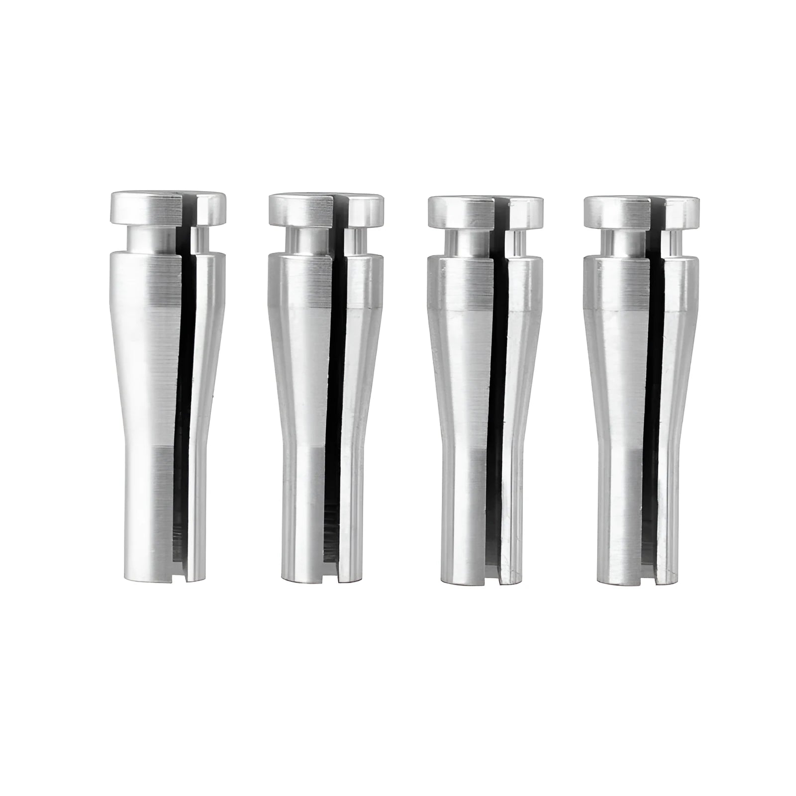 Four silver aluminium auto parts for Ford truck cab latch repair kit