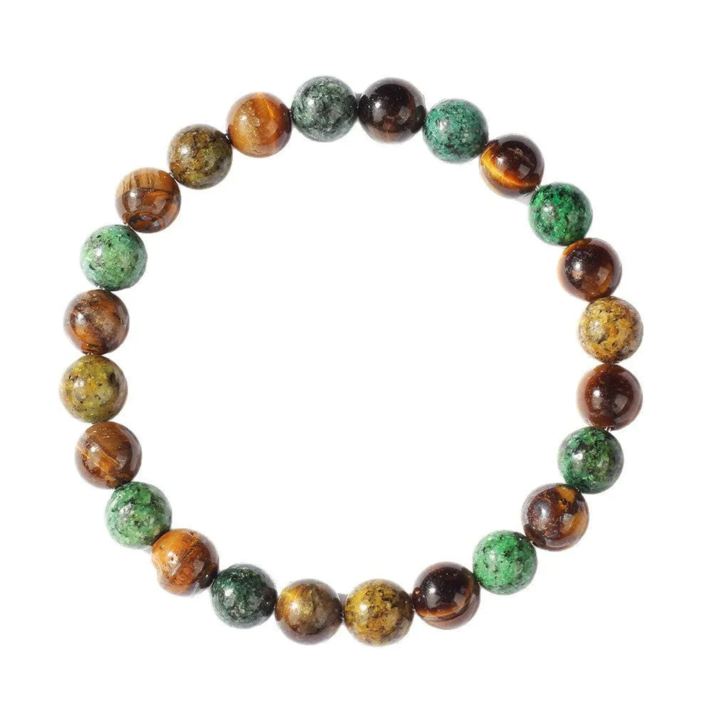 Handmade Tigereye stone bracelet with 18mm flower design in L1805 colour