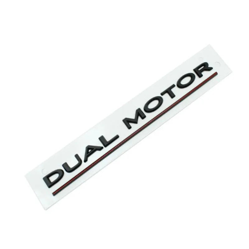 Performance English letter car sticker for Tesla Model 3 bumper in matte black finish.