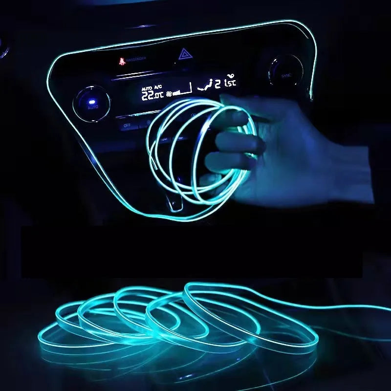 6-metre USB car ambient LED light cable for vehicle interior installation in ten colour options