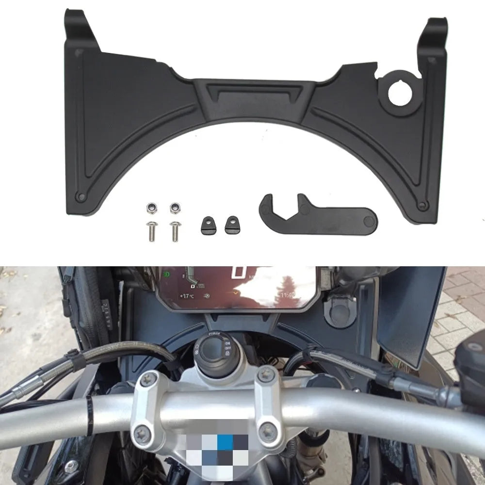 Black ABS plastic cockpit fairing panel for BMW R1250GS and R1200GS motorcycles