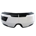 Black and white eye massager with PU leather surface and USB cable for eye care
