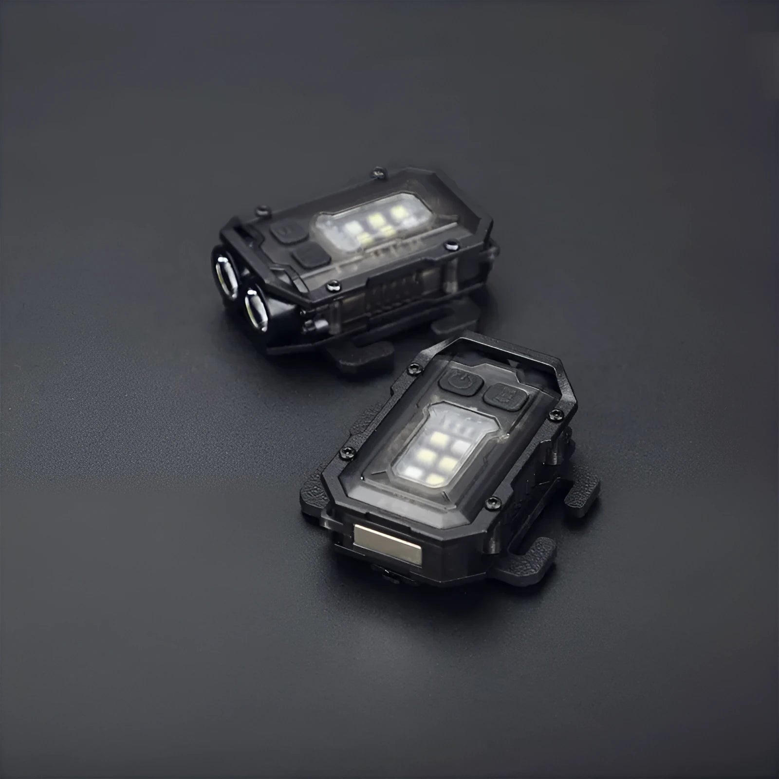 USB rechargeable tactical flashlight with mounting system and charging cable