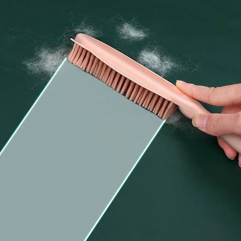 Green pet grooming brush with circular rubber massage teeth for dog and cat hair removal