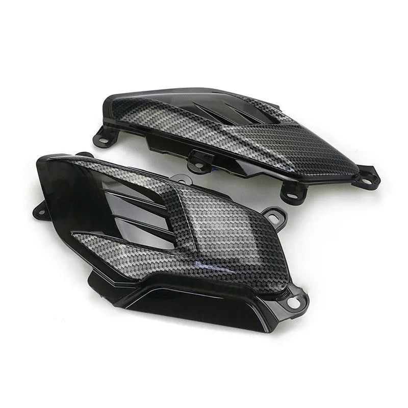 YAMAHA NMAX LED side lamp with carbon fibre decoration, blue light option shown