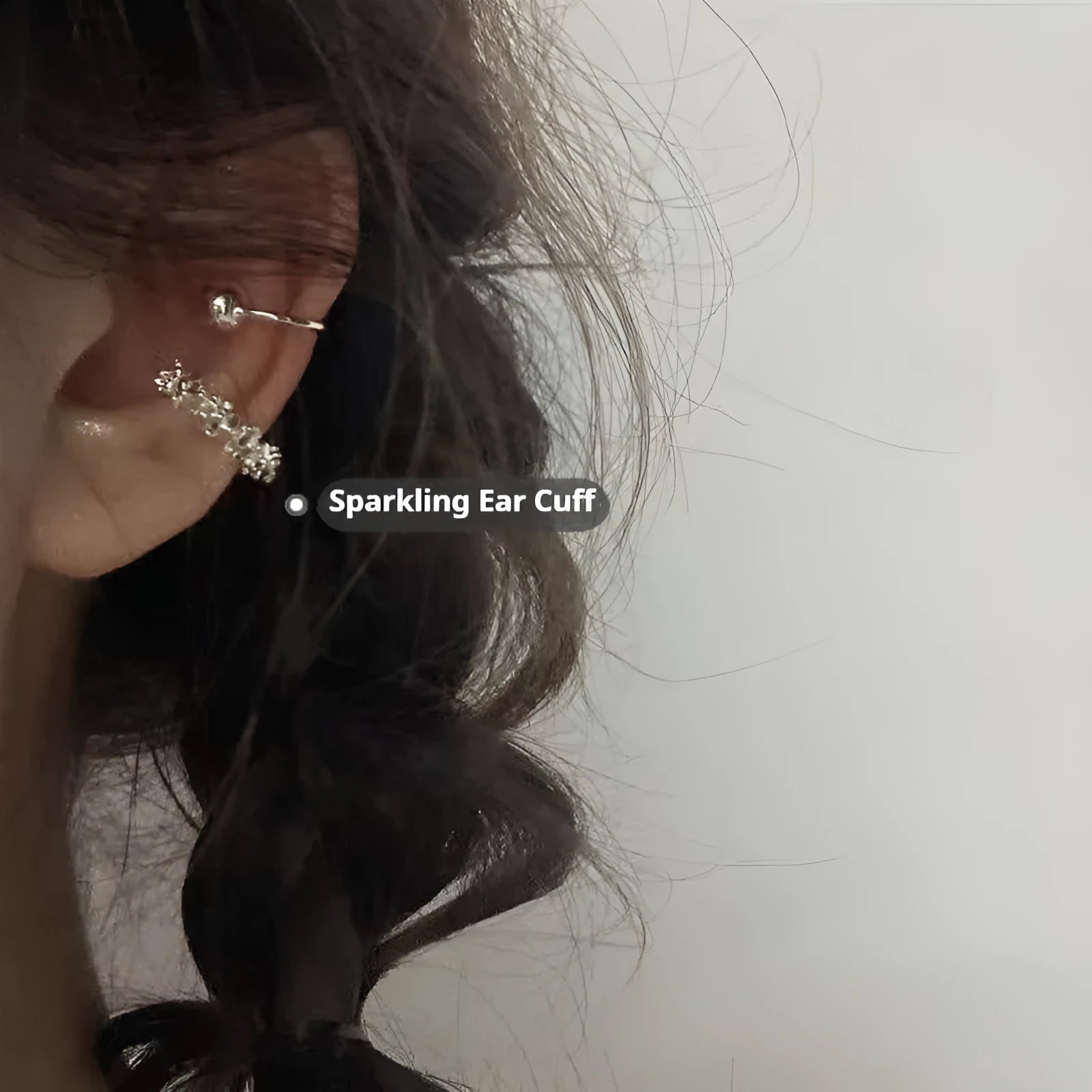 Geometric irregular clip-on earrings with frosty B4710 colour finish