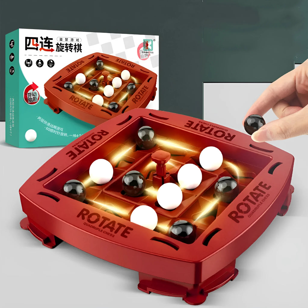 Track logic chess set in colour box package with black and white beads on plastic board for teenagers 7-14