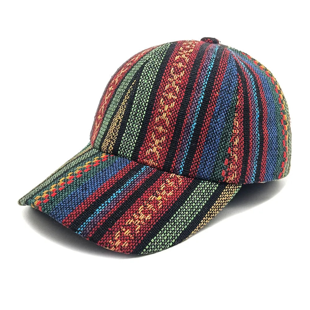 Women's bohemian baseball cap with dome crown in a choice of eight colours, size M.