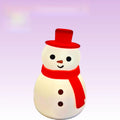 Christmas snowman silicone racket small night lamp with warm light on a shelf, 84x120 mm