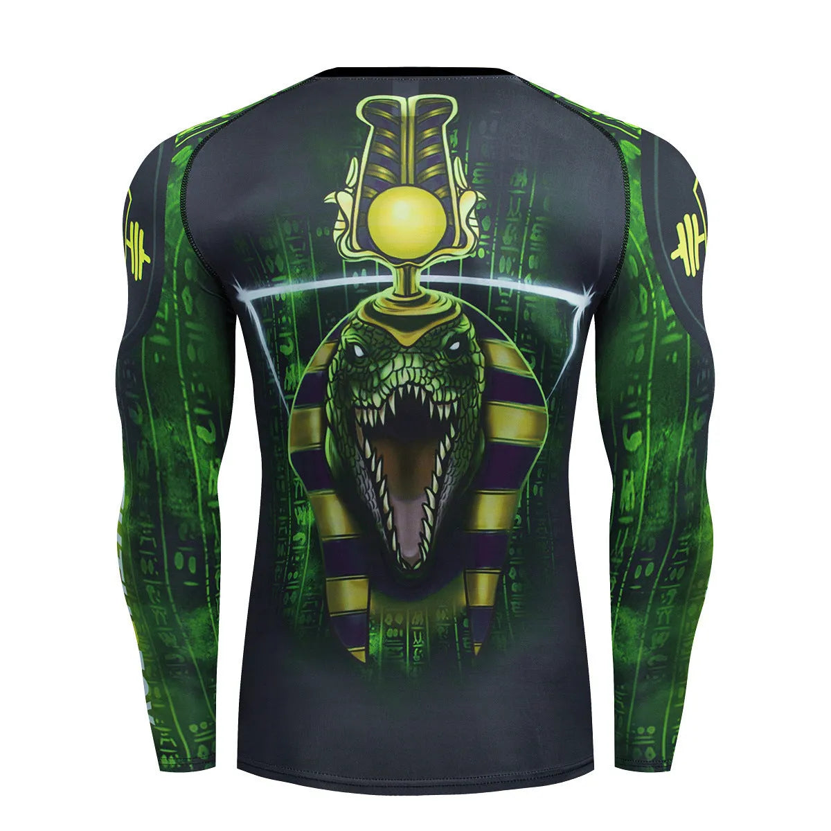 Men's stretch body-hugging sports suit top and trousers set for running and fitness.