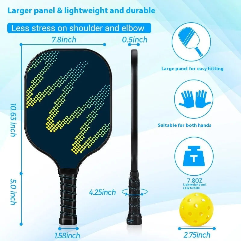 A high-density fibreglass outdoor table tennis racket with a classic paddle shape on a plain background.