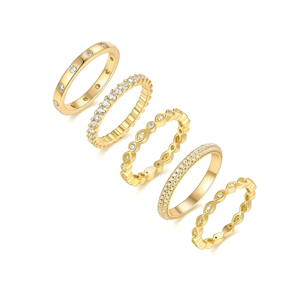 Golden Music moissanite wedding ring set gold-plated S925 silver gift box GRA certificate sizes 5-9