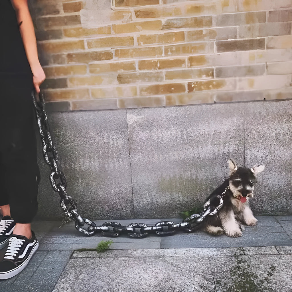 Simulation rough rope design dog lead in bronze colour with plastic clasp for walking and comedy videos