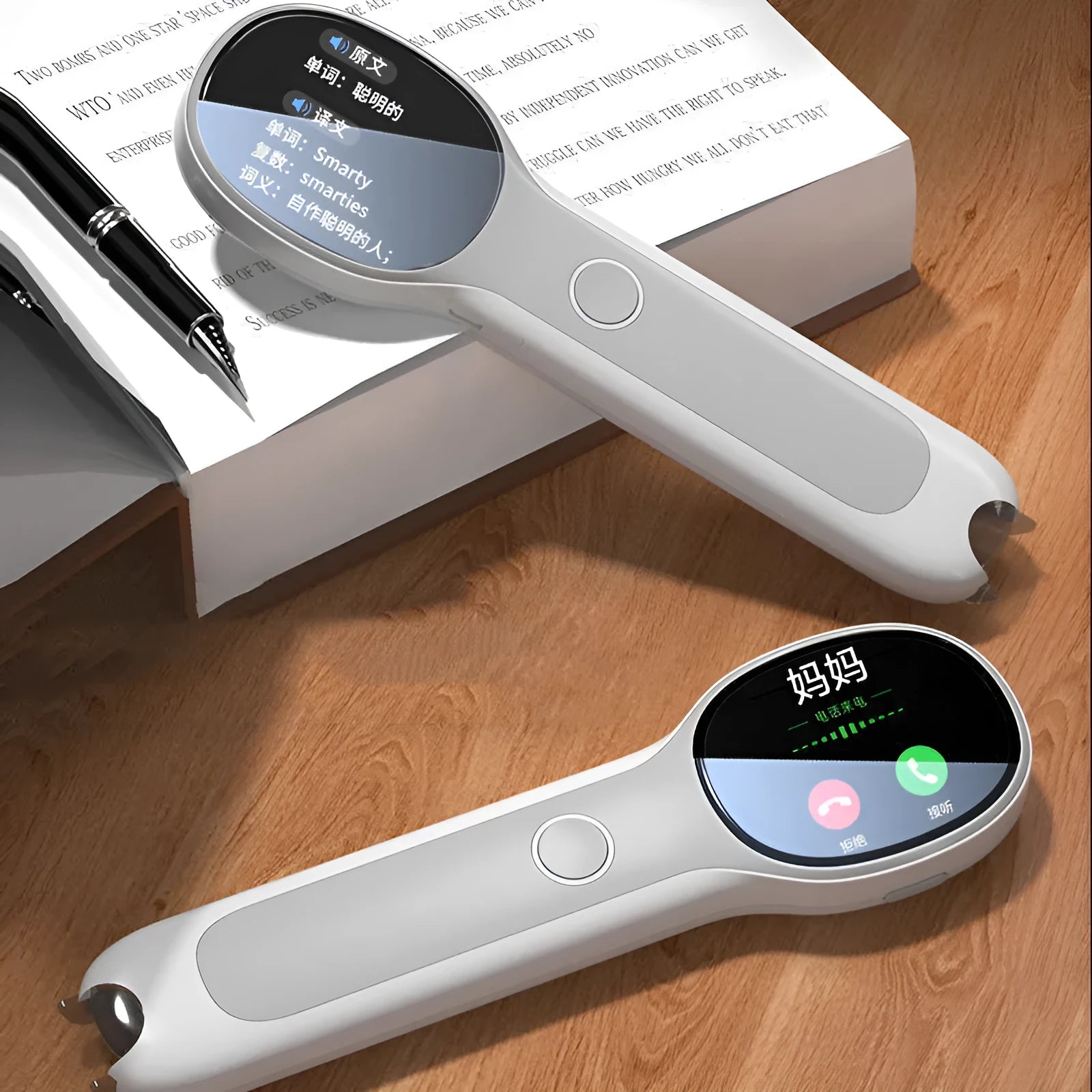 Basic edition reading pen for English learning with translation function in white colour
