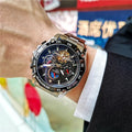 Men's automatic mechanical watch with stainless steel case in various colour options.