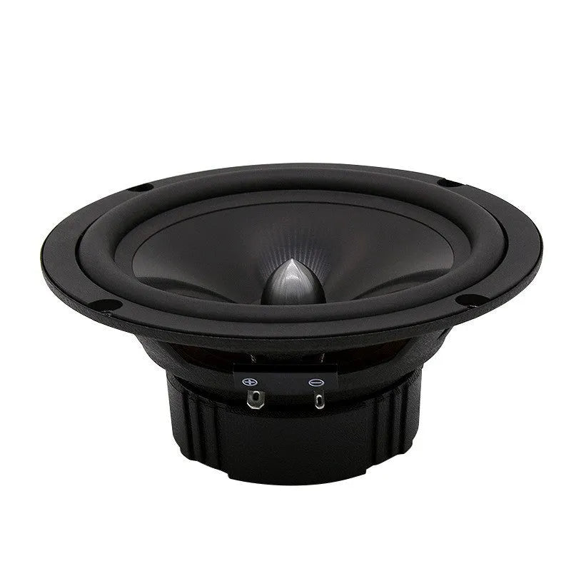 Black 6.5-inch car audio front door speaker with PP cone and metal basket, 120W max power
