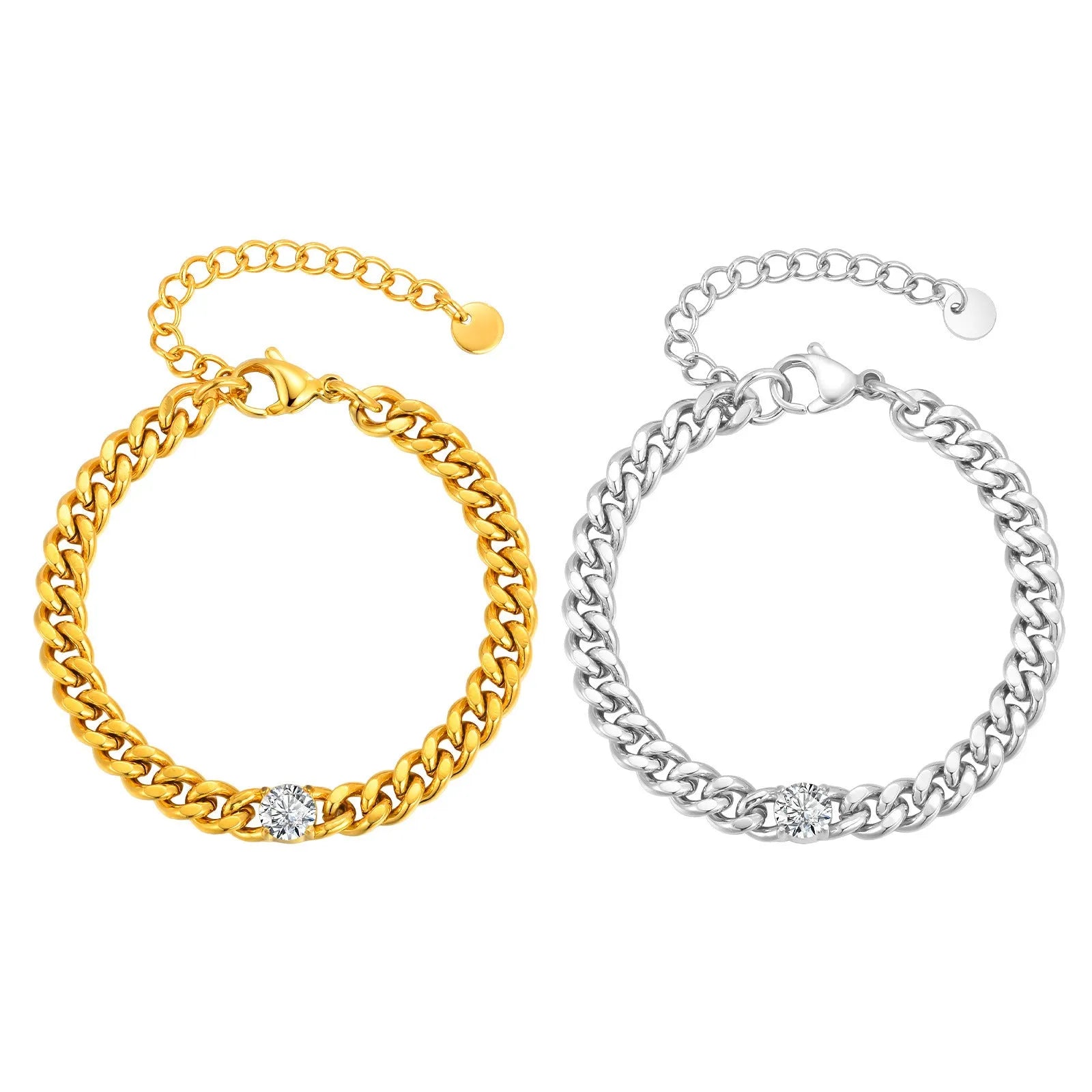 Women's titanium steel double-layer imitation pearl bracelet in geometric style with electroplated gold finish