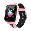 Children's telephone watch with touch screen, 1.54 inch IPS display, silicone strap in pink, blue, and black