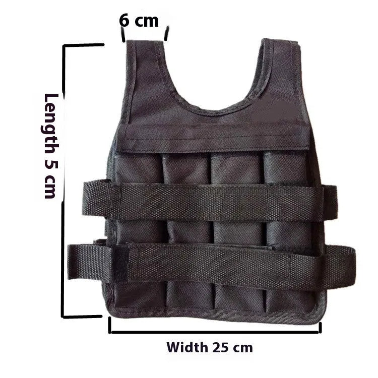 Children's adjustable sand weight training vest with removable weight compartments
