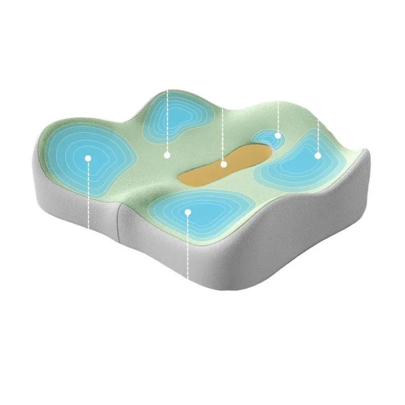 Memory foam office seat cushion for waist support available in multiple colour options