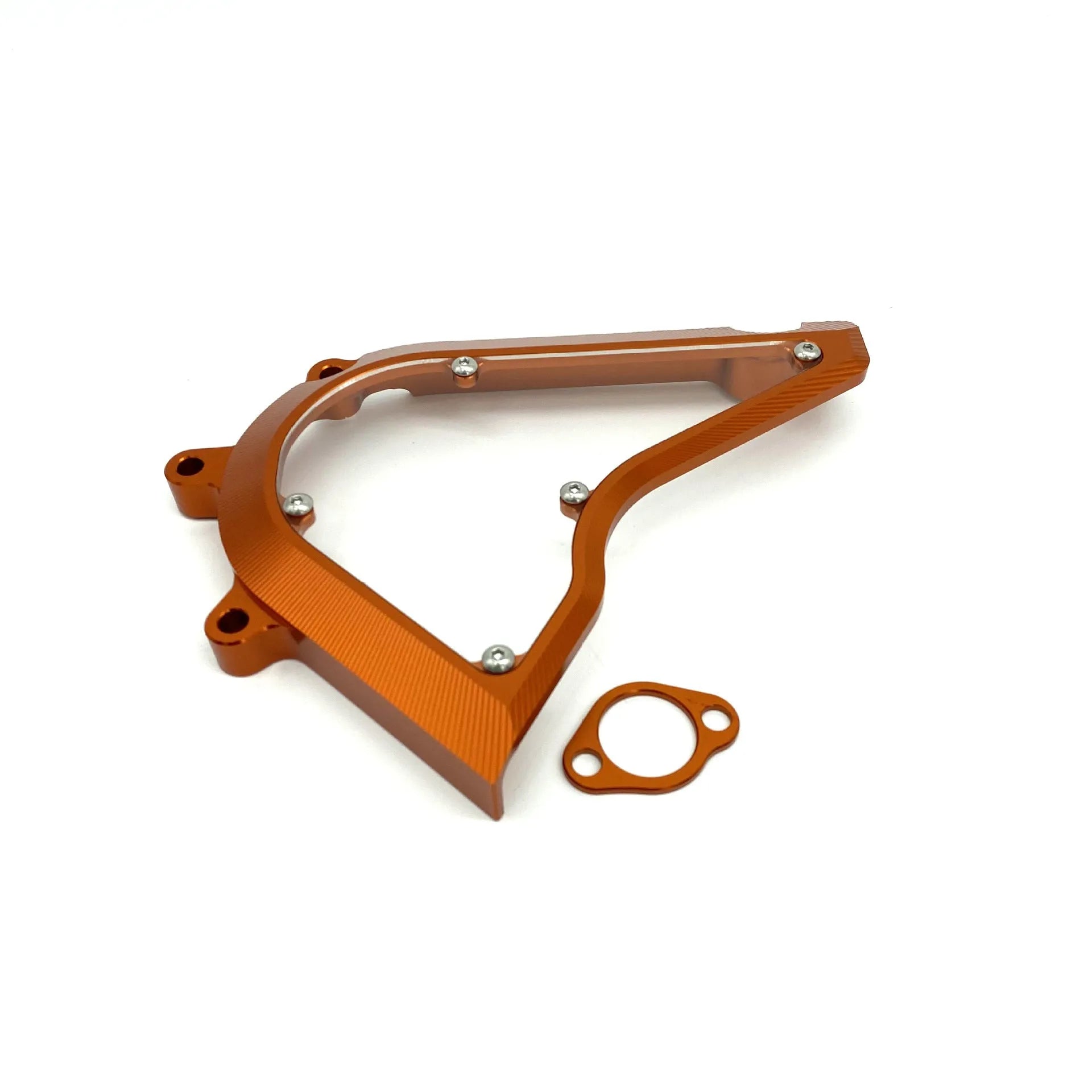 KTM Duke motorcycle chain front gear cover replacement in black or orange for 2017-2020 models
