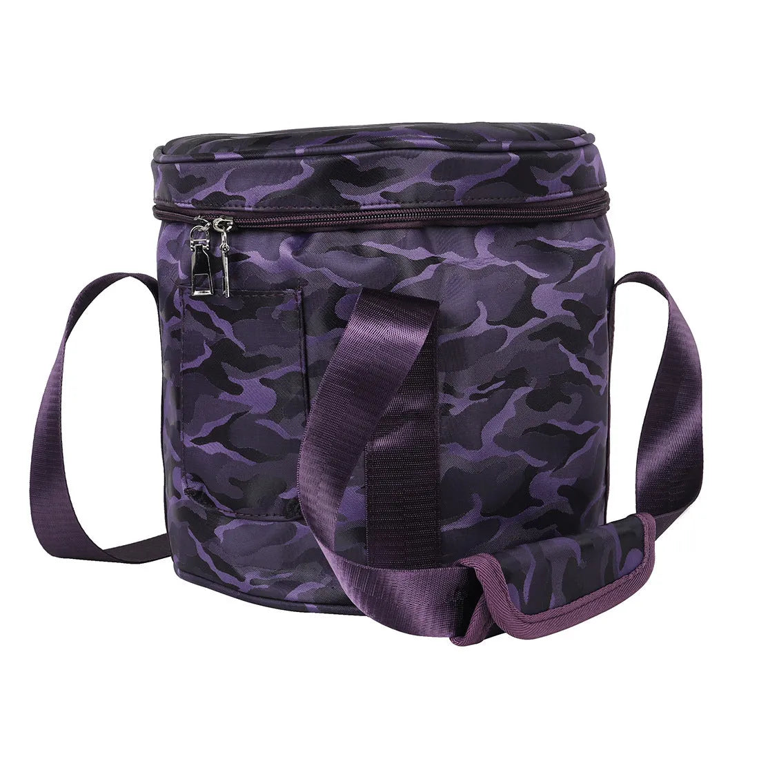 Purple patterned Oxford cloth tote bag for 8 to 14 inch Himalayan singing bowls and crystal bowls, one handbag