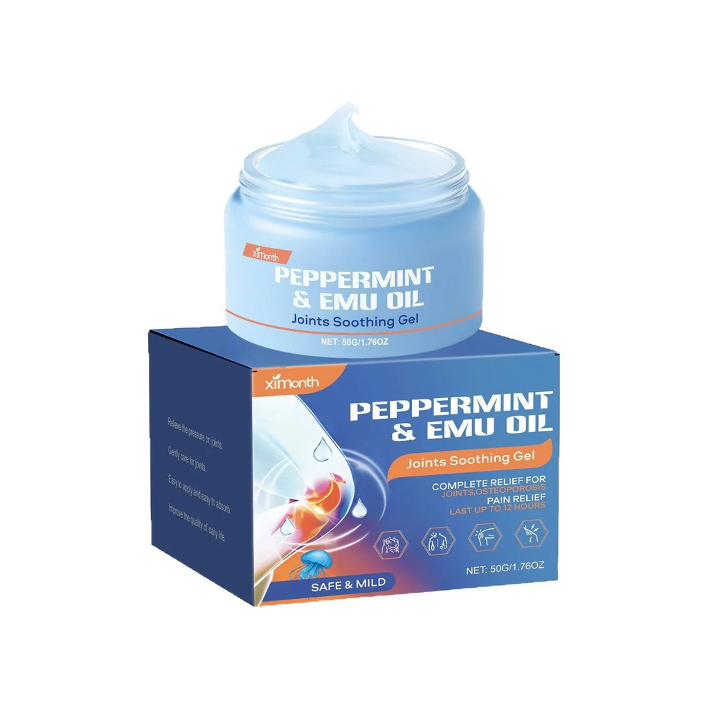 50g tube of joint soothing gel with menthol, mint leaf and emu oil