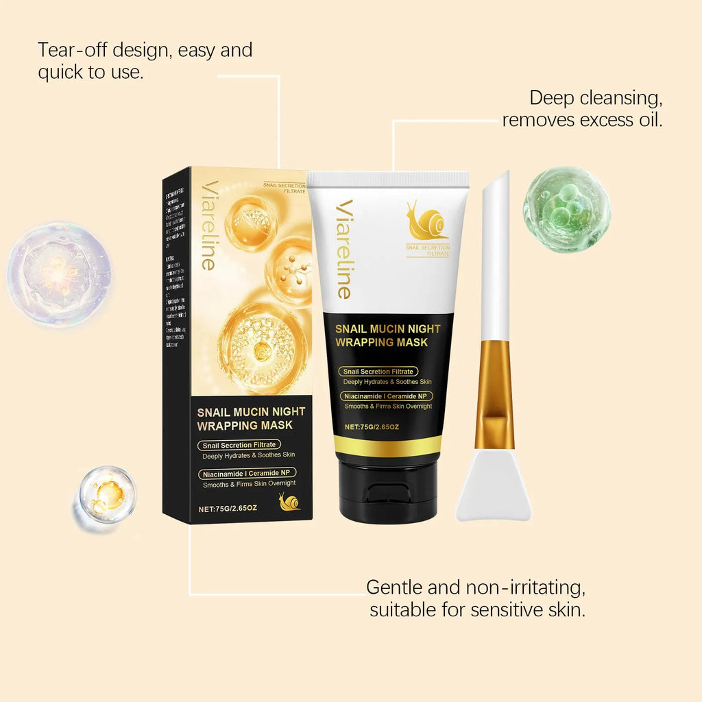 Turmeric sleep mask set showing 120g jar and application brush for overnight facial treatment