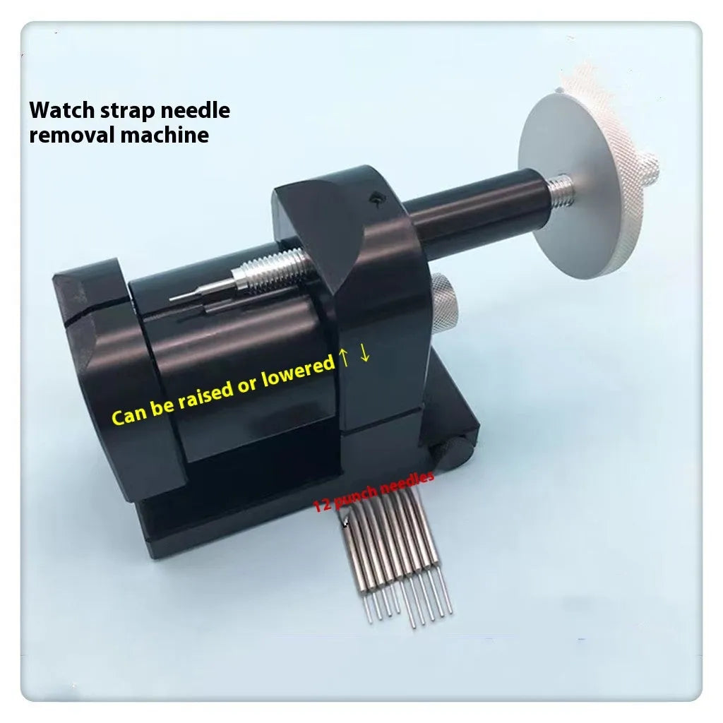 Alloy steel watch strap dismantling machine tool for watch repair.