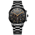 Men's waterproof quartz sports watch in business styling with four colour options